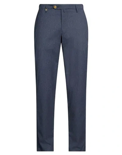 Barbati Man Pants Blue Size 36 Polyester, Viscose, Elastane