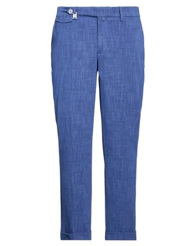 Barbati Man Pants Blue Size 38 Cotton, Polyamide, Elastane