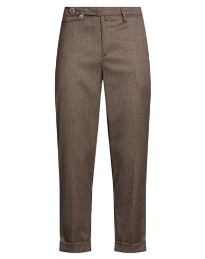Barbati Man Pants Brown Size 30 Polyester, Viscose, Elastane