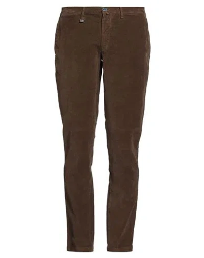 Barbati Man Pants Brown Size 34 Cotton, Elastane