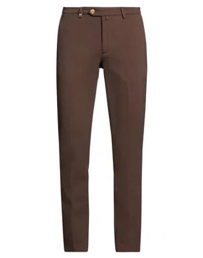 Barbati Man Pants Brown Size 34 Viscose, Polyamide, Elastane In Multi