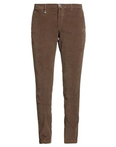 Barbati Man Pants Brown Size 40 Cotton, Elastane
