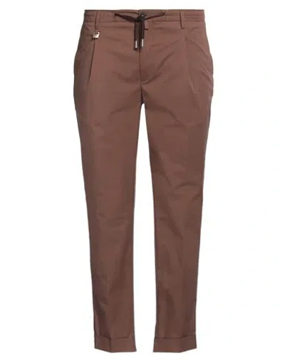 Barbati Man Pants Brown Size 40 Cotton, Polyamide, Elastane