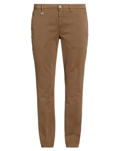 Barbati Man Pants Brown Size 42 Cotton, Elastane