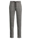 Barbati Man Pants Burgundy Size 28 Viscose, Polyester, Elastane In Gray