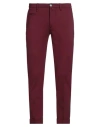 Barbati Man Pants Burgundy Size 36 Viscose, Polyamide, Elastane In Red
