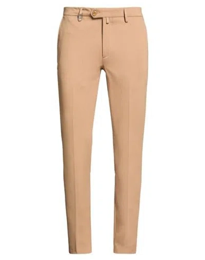Barbati Man Pants Camel Size 34 Viscose, Polyamide, Elastane In Brown