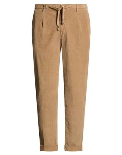 Barbati Man Pants Camel Size 36 Cotton, Elastane In Beige