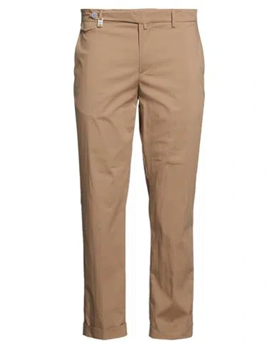 Barbati Man Pants Camel Size 36 Cotton, Polyamide, Elastane In Beige