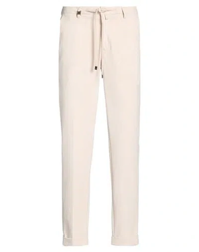 Barbati Man Pants Cream Size 28 Cotton, Polyamide, Elastane In White
