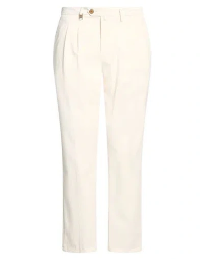 Barbati Man Pants Cream Size 36 Polyester, Viscose, Wool, Elastane In Neutral