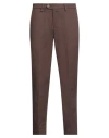 Barbati Man Pants Dark Brown Size 28 Cotton, Elastane