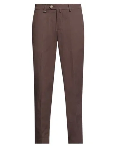Barbati Man Pants Dark Brown Size 28 Cotton, Elastane