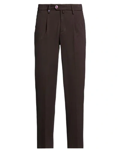 Barbati Man Pants Dark Brown Size 28 Viscose, Polyester, Elastane