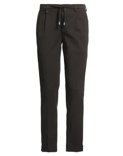 Barbati Man Pants Dark Brown Size 30 Cotton, Elastane In Black
