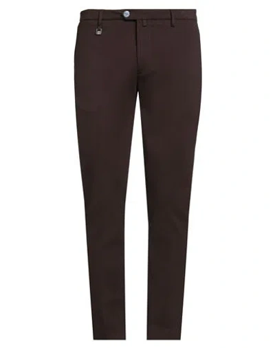 Barbati Man Pants Dark Brown Size 30 Viscose, Polyamide, Elastane