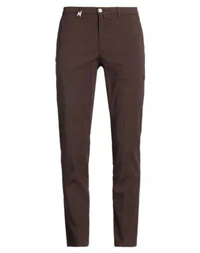 Barbati Man Pants Dark Brown Size 32 Cotton, Elastane