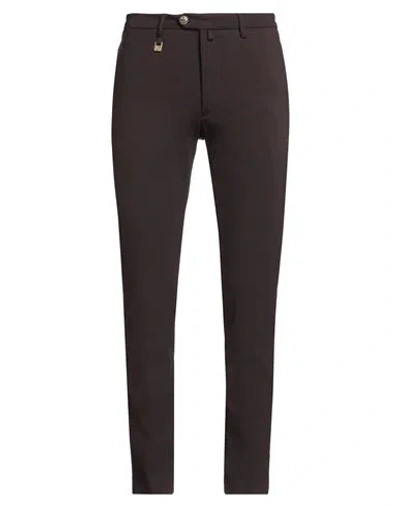 BARBATI BARBATI MAN PANTS DARK BROWN SIZE 32 VISCOSE, POLYAMIDE, ELASTANE