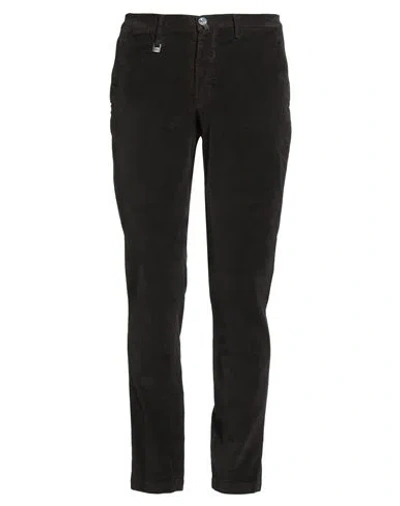 Barbati Man Pants Dark Brown Size 34 Cotton, Elastane In Black