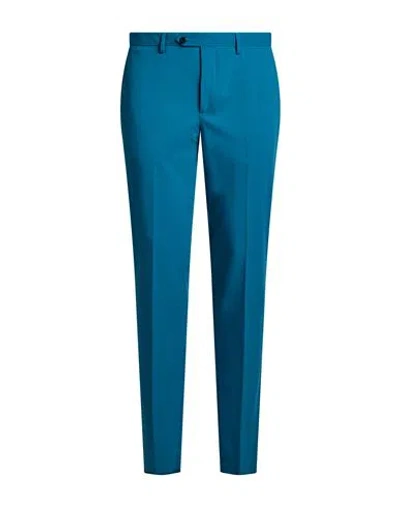 Barbati Man Pants Deep Teal Size 34 Cotton, Elastane In Blue