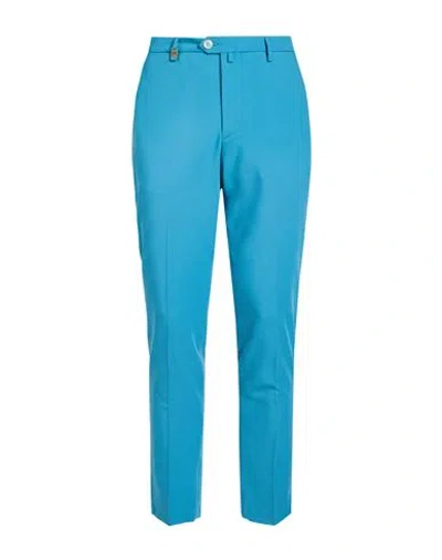 Barbati Man Pants Deep Teal Size 34 Polyester, Viscose, Elastane In Blue