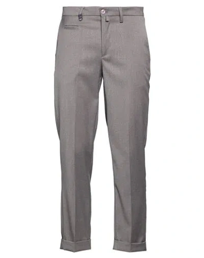 Barbati Man Pants Grey Size 32 Polyester, Viscose, Elastane In Gray