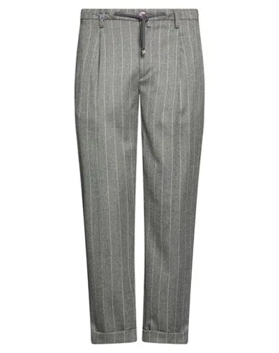 Barbati Man Pants Grey Size 36 Polyester, Viscose, Elastane In Animal Print