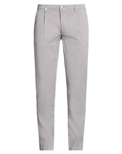 Barbati Man Pants Grey Size 38 Cotton, Elastane In Gray