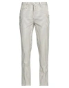 Barbati Man Pants Ivory Size 30 Cotton, Polyamide In White