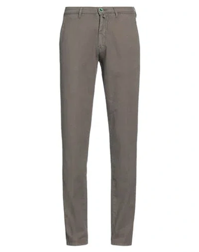 Barbati Man Pants Khaki Size 28 Cotton, Elastane In Gray
