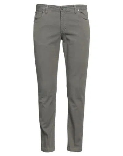 Barbati Man Pants Lead Size 38 Cotton, Elastane In Grey