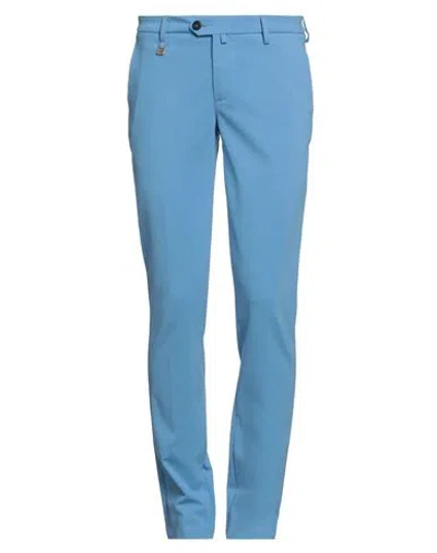 Barbati Man Pants Light Blue Size 38 Cotton, Polyamide, Elastane