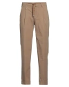 Barbati Man Pants Light Brown Size 28 Cotton, Polyamide, Elastane In Beige