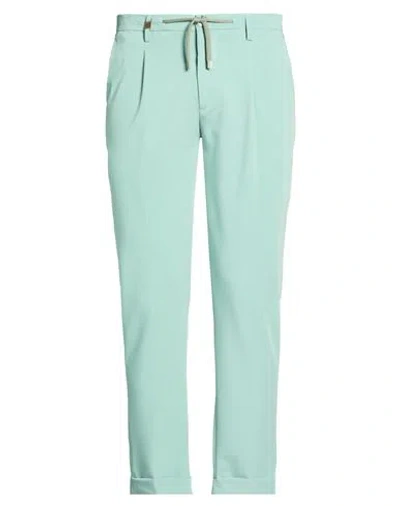 Barbati Man Pants Light Green Size 30 Polyester, Viscose, Elastane In Blue