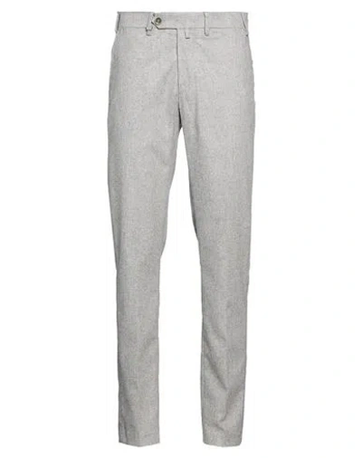 Barbati Man Pants Light Grey Size 28 Wool, Polyester In Gray