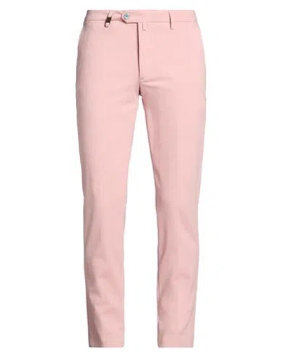 Barbati Man Pants Light Pink Size 34 Cotton, Polyamide, Elastane In Burgundy
