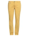Barbati Man Pants Marigold Size 38 Cotton, Elastane In Yellow