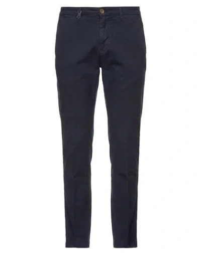 Barbati Man Pants Midnight Blue Size 28 Cotton, Elastane