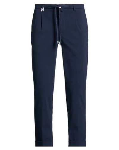 Barbati Man Pants Midnight Blue Size 38 Cotton, Polyamide, Elastane