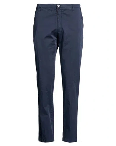 Barbati Man Pants Midnight Blue Size 42 Cotton, Elastane