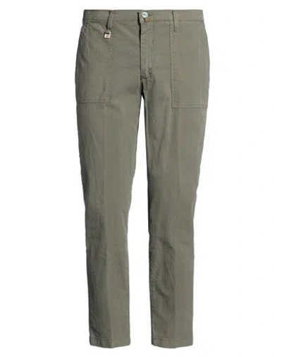 Barbati Man Pants Military Green Size 30 Cotton, Elastane In Gray