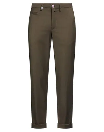 Barbati Man Pants Military Green Size 32 Polyester, Viscose, Elastane