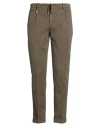 Barbati Man Pants Military Green Size 38 Cotton, Elastane In Brown