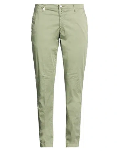Barbati Man Pants Military Green Size 38 Cotton, Elastane