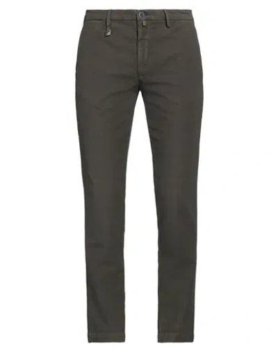 Barbati Man Pants Military Green Size 40 Cotton, Elastane