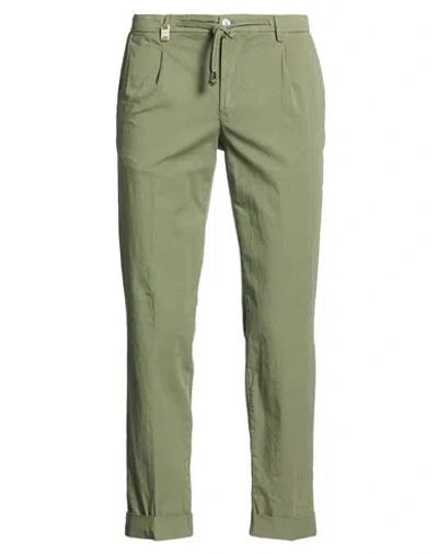Barbati Man Pants Military Green Size 42 Cotton, Elastane