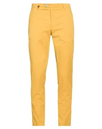 Barbati Man Pants Mustard Size 36 Cotton, Polyamide, Elastane In Gold