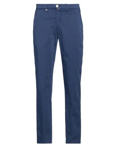 Barbati Man Pants Navy Size 28 Cotton, Elastane In Blue
