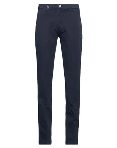 Barbati Man Pants Navy Size 28 Cotton, Elastane In Blue