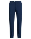 Barbati Man Pants Navy Size 30 Polyester, Viscose, Elastane In Blue